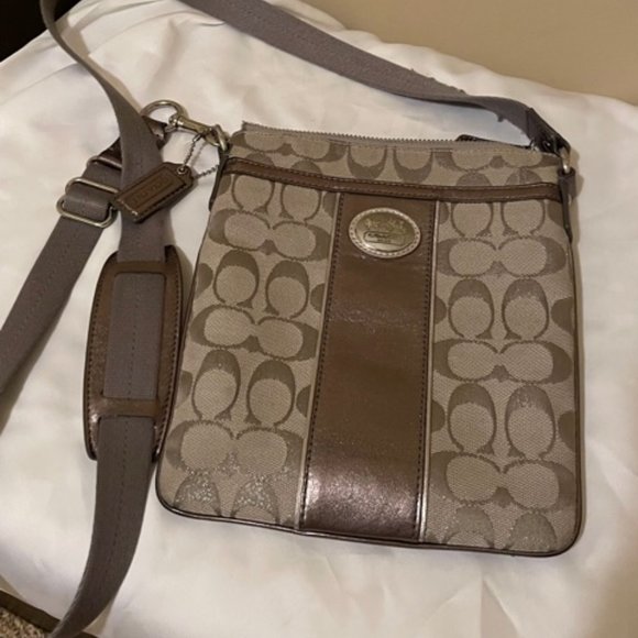 Coach Gray & Silver Crossbody Purse - Picture 2 of 3
